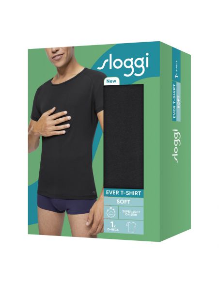Sloggi Heren Ever Soft O-Neck Zwart