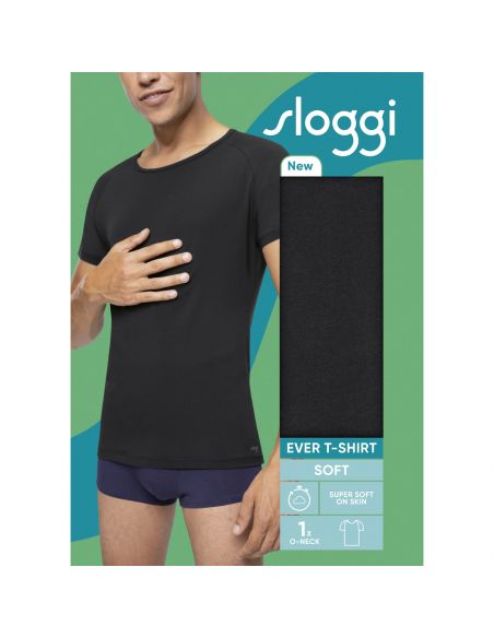 Sloggi Heren Ever Soft O-Neck Zwart
