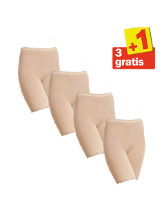 Sloggi Dames Basic Long 4 pack Skin 3+1 Actie