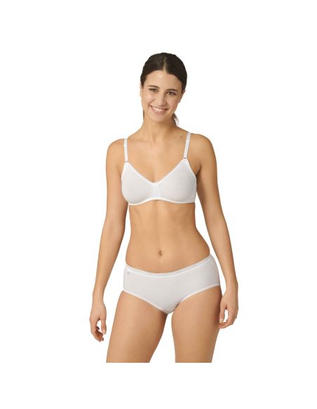 Sloggi Dames Basic Midi Slip White 4Pack