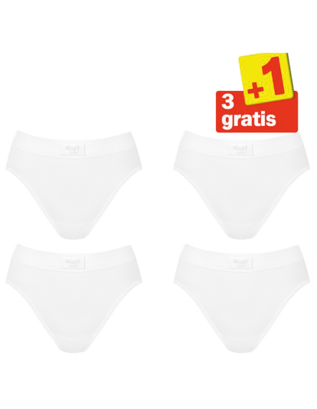 Sloggi Dames Double Comfort Tai 4 pack White 3+1 Actie
