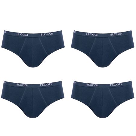Sloggi Men Basic Midi d'homme 4 pack Donkerblauw 3+1 Gratuite