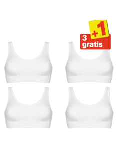 Sloggi Dames Double Comfort Top 4 pack White 3+1 Actie