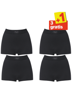 Sloggi Dames Double Comfort Short 4 pack Black 3+1 Actie