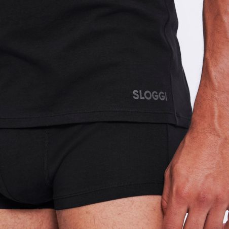 Sloggi Men GO ABC 2.0 T-shirt 2pack Zwart