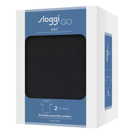 Sloggi Men GO ABC 2.0 T-shirt 2pack Zwart