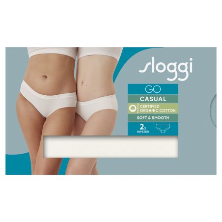 Sloggi Dames GO Casual Hipster 2Pack Ivoor