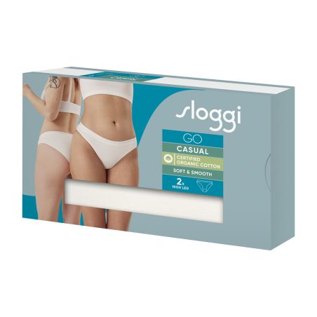 Sloggi Dames GO Casual High Leg 2Pack Ivoor