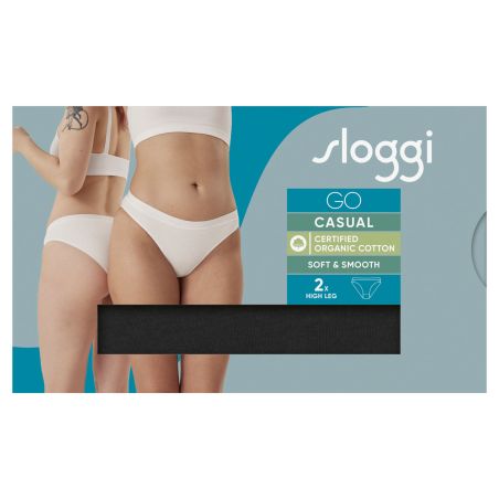 Sloggi Dames GO Casual High Leg 2Pack Zwart