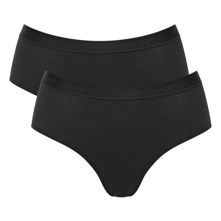 Sloggi Dames GO Casual Midi 2Pack Zwart