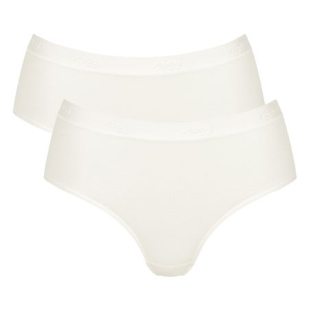 Sloggi Dames GO Casual Midi 2Pack Ivoor