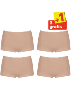 Sloggi Dames Feel Sensational Short 02 4 pack Skin 3+1 Actie