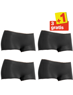 Sloggi Dames Feel Sensational Short 02 4 pack Black 3+1 Actie