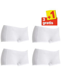 Sloggi Dames Feel Sensational Short 02 4 pack White 3+1 Actie