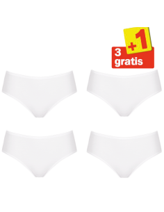 Sloggi Dames Feel Sensational Midi 4 pack White 3+1 Actie