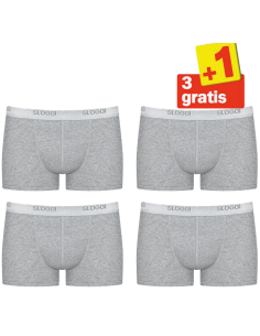 Sloggi Men Basic Short 4pack Grey 3+1 Actie