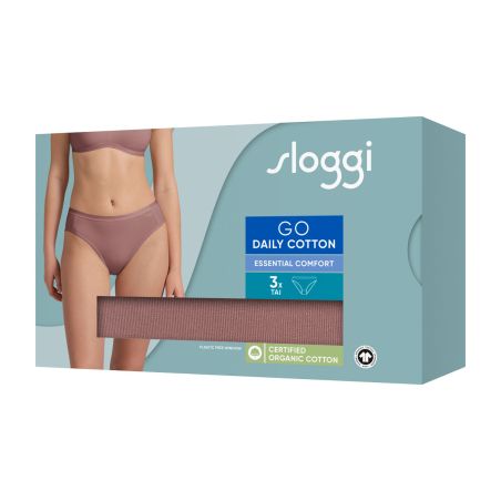 sloggi GO Daily Cotton Tai 3P Cacao