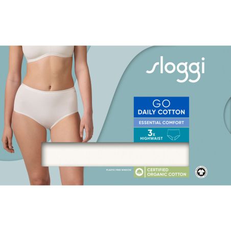 sloggi GO Daily Cotton Highwaist 3P Ivoor