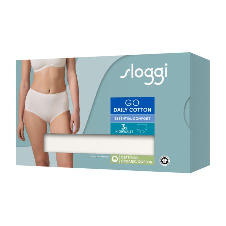 sloggi GO Daily Cotton Highwaist 3P Ivoor