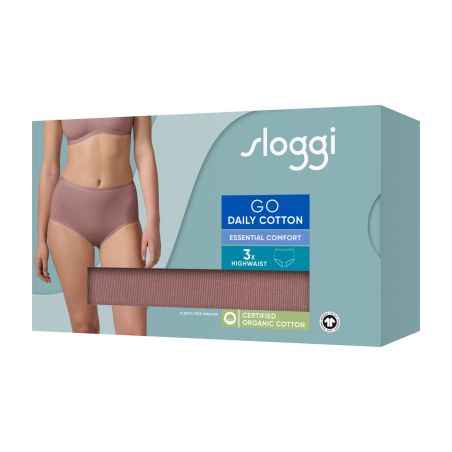 sloggi GO Daily Cotton Highwaist 3P Cacao