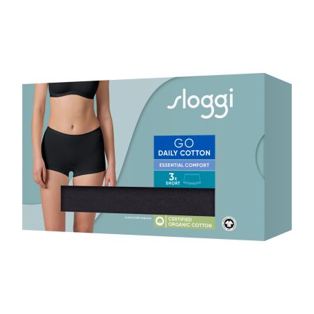 sloggi GO Daily Cotton Short 3P Zwart