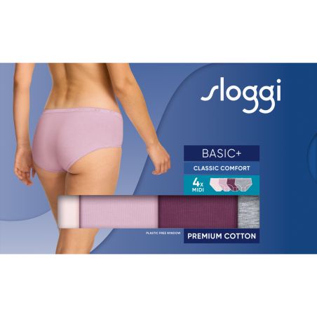 Sloggi Femme Basic Midi Culotte 4 pack C4P V014 3+1 gratui