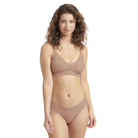 Sloggi Dames Zero Microfibre 2.0 BraletteCameo Brown