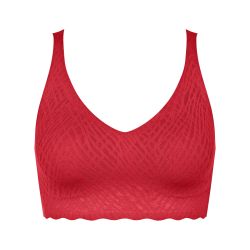 Sloggi Dames Zero Feel Bliss Bralette Festive Shanghai Red