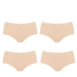 Sloggi Dames Basic Midi Slip 4 pack Skin 3+1 Gratis