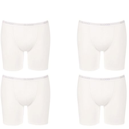 Sloggi Men Basic Long Boxershort 4 pack White 3+1 Gratis