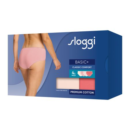 Sloggi Dames Basic Midi Slip 4 pack C4P M006 3+1 gratis
