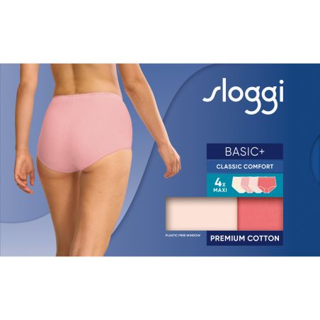Sloggi Dames Basic Maxi Slip 4 pack C4P M006 3+1 gratis