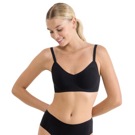 Sloggi Dames Zero Feel Pure Soft Bra Zwart