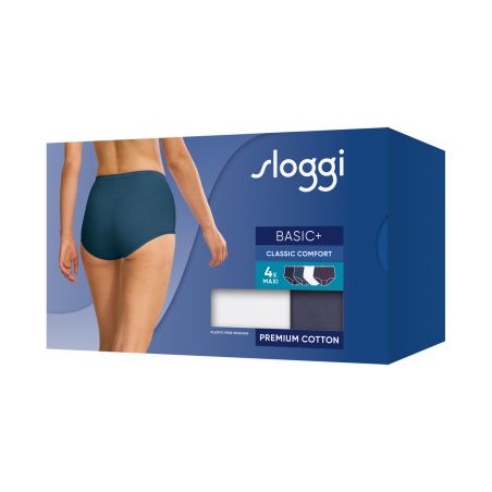 Sloggi Dames Basic Maxi Slip 4 pack C4P PW01 3+1 gratis