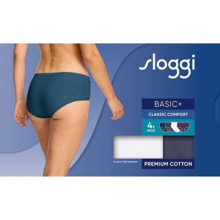 Sloggi Femme Basic Midi Culotte 4 pack C4P M006 3+1 gratui