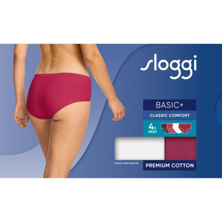 Sloggi Dames Basic Midi Slip 4 pack C4P 0033 3+1 gratis