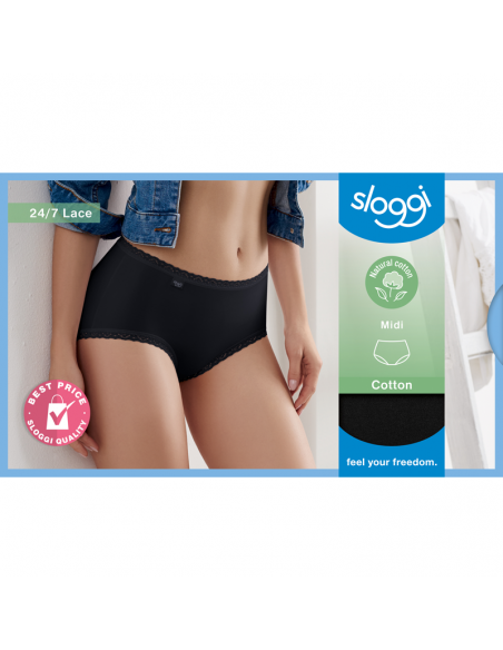 Sloggi Femmes Evernew Midi Noir