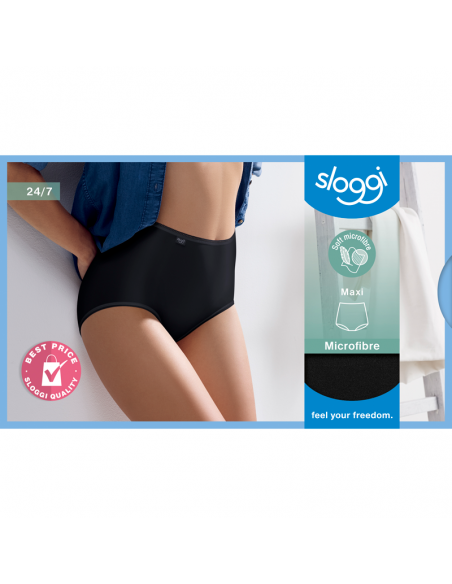 Sloggi Dames 24/7 Maxi Slip Microfibre Black