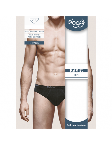 Sloggi Men Basic Mini d'homme 2Pack Noir  Sloggi Men Basic Mini d'homme 2Pack Noir