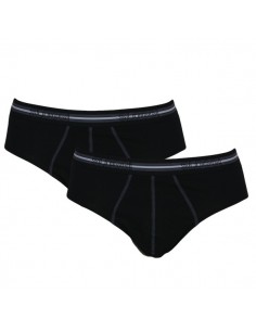 Sloggi Men Match Midi d'homme Noir 2Pack