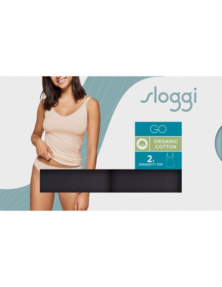 Sloggi GO Shirt 01 C2P Zwart 2pack