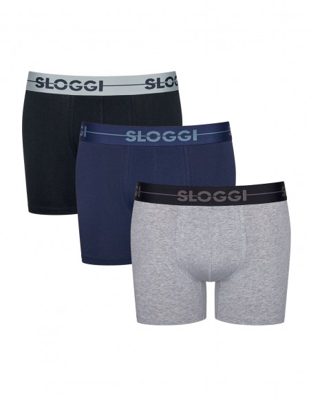 Sloggi Men GO Short Blue Black Grey 3Pack