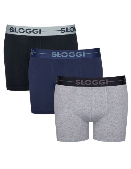 Sloggi Men GO Short Blue Black Grey 3Pack