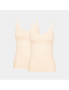 Sloggi Dames GO Spaghetti Top 01 C2P Vanille 2pack