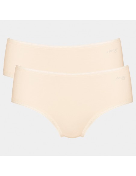 Sloggi Dames GO Midi C2P Vanille 2pack
